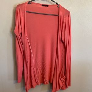 Pink cardigan with pockets